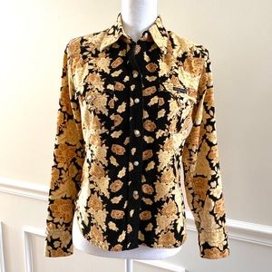 Lucky Brand Corduroy Button Top